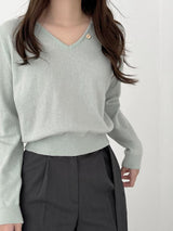 Soft Cashmere V-neck Knit (3 colors)