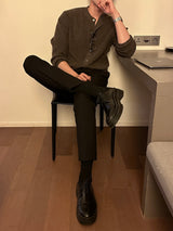 カシミアハッチラウンドカーディガン / Cashmere Hacchi Round Cardigan (7 colors)
