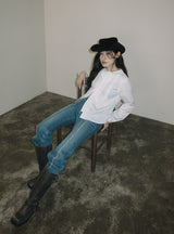 pintuck string shirt