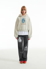 ウィティーバニープラネットエクスプローラークロップフーディー / WITTY BUNNY PLANET EXPLORER CROP HOODIE [OATMEAL]
