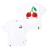 チェリーオーバーサイズTシャツ/22 CHERRY OVERSIZED T-SHIRTS WHITE / BLACK