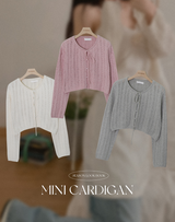 GL Cable Ribbon Knit Bolero Cardigan (3color)
