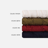 ローワーツイストセミジップアップニットウェア / Lower Twisted Semi-Zip-Up Knitwear (4 colors)