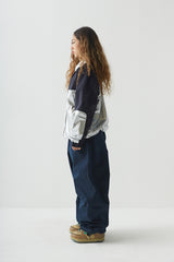 ロゴコットンスーパーワイドパンツ / BSR2223FWPT006 LOGO COTTON SUPER WIDE PANTS NAVY