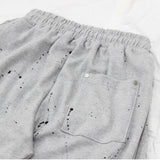 painting side tuck string sweat pants