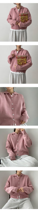 パフィンカラーニットカーディガン / Puffin Collar Knit Cardigan