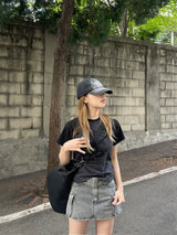 ビンテージナンバープリントラグランTシャツ