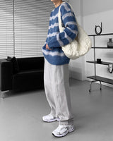 オウンウェイルストライプモヘアニットウェア/OWN Weil Striped Mo hair knitwear (2 colors)