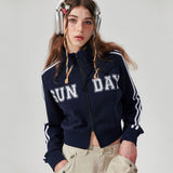 Sunday Crop track top [2 Color]