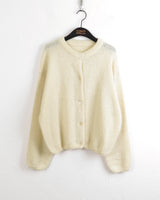 [Wool 20] Shabot Cozy Alpaca Round Knit Cardigan