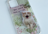 フラワーキャットフォーンハードケース / Flower Cat Phone Hard Case
