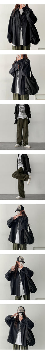 Feo overfit cotton shirt shirt