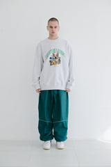 ラッキージャングルクルーネック / BSR2223FWPO068 LUCKY JUNGLE CREWNECK HEATHER GREY