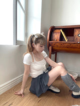 ディープUネックコルセットホルターネックノースリーブセット / Deep U-neck Corset Halterneck Sleeveless Set