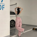 ボタンバンディングストリングカーゴパンツ