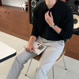 ローウォッシャブルボタンカラーニットウェア / Low Washable Button Collar Knitwear (9 colors)