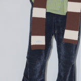 STRIPE MUFFLER_CREAM BROWN
