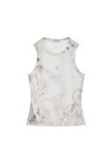 グラフィックノースリーブトップ / GRAPHIC SLEEVELESS TOP (BEIGE)