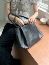 Senko Pleated Incision Leather Shoulder Bag