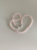 ノッティングローズクオーツネックレス / [925silver] Notting rose quartz Necklace