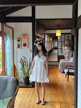 Dottoro Eyelet Mini Dress