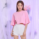 ２チェーンクロップTシャツ/TOP(9279) Two Chain Crop Tee