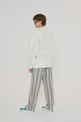 HOLE ARGYLE ROUND KNIT / IVORY (6600193540214)