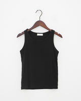 シンプルリブドスリーブレス / Simple Ribbed sleeveless (2color)