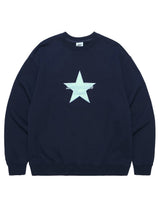 スターロゴ刺繡スウェットシャツ/STAR LOGO EMB SWEATSHIRT NAVY(CV2CFUM462A)