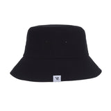 Herringbone label bucket hat BLACK