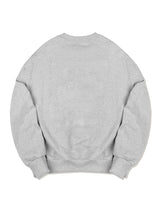 Women's Crop Bear Friends Embo Embroidery Sweatshirt Gray(FCB3TS355W)