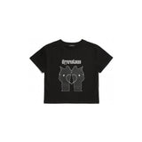 ツーキャットハートセミクロップ / TWO CATS HEART SEMI CROP 3COLOR