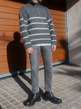 Other Border Half Zip Up Knit (3color) (6660749131894)