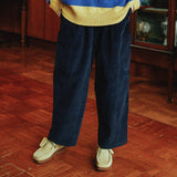 Corduroy wide balloon fit banding pants (6622860771446)