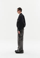 multi zipper bomber jacket