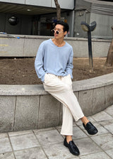 ワッフルUネックロングスリーブ