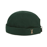 Heavy Padding Stud Logo Watch Cap Green