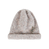 VA Brooch Melange Wool Rolling Beanie Pinkmix