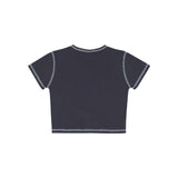 コントラストクロップトップ / CONTRAST CROP TOP Charcoal