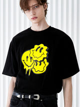 MELTING SMILE T-SHIRT BLACK (6566868648054)