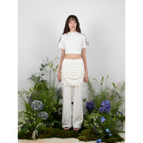 バックレースアップトラックトップ / BACK LACE-UP TRACK TOP - WHITE