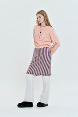 BIG CHERRY TERRY NAPPING CROP SWEATSHIRT [SALMON]