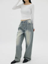 Slim boat neck T-shirt (4color)
