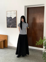 フィッションツーウェイプリーツロングスカート / Fiction two-way pleated long skirt