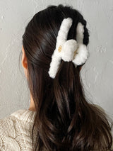 ビンテージムードファーヘアクリップ