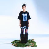 カットアウトグラフィックTシャツ / 222 Cutout graphic t-shirts - Black