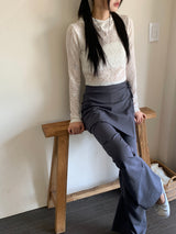 Swan rose see-through cropped hooded sweatshirt