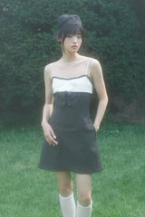 LACE SILK MINI OPS (BLACK)