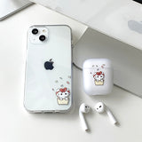 ホワイト - サプライズ サムキャット カップル AirPods Case_マット