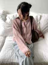 [Wool 20] Shabot Cozy Alpaca Round Knit Cardigan